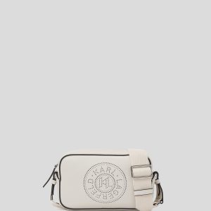 K/CIRCLE PERFORATED CROSSBODY BAG