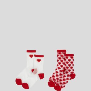 K/HEART MESH SOCKS ??2-PACK