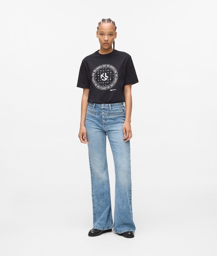 High-rise flared jeans