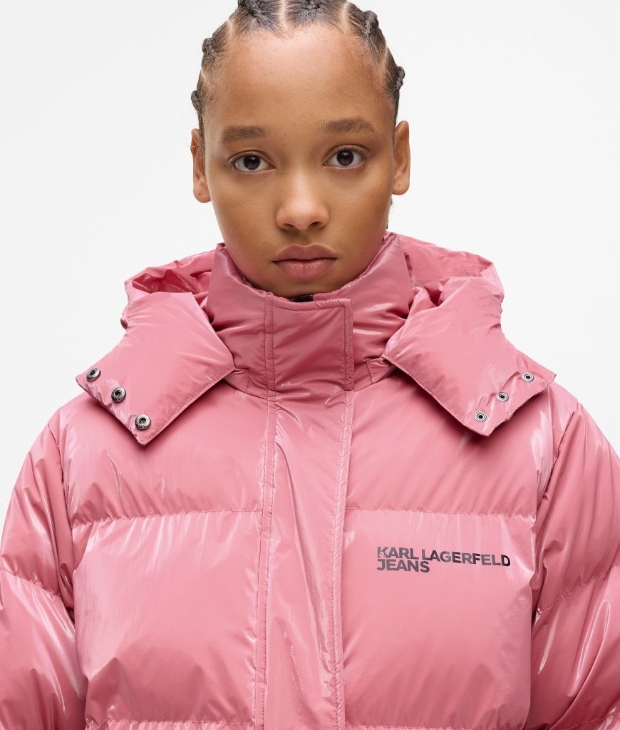 Pearlised puffer jacket