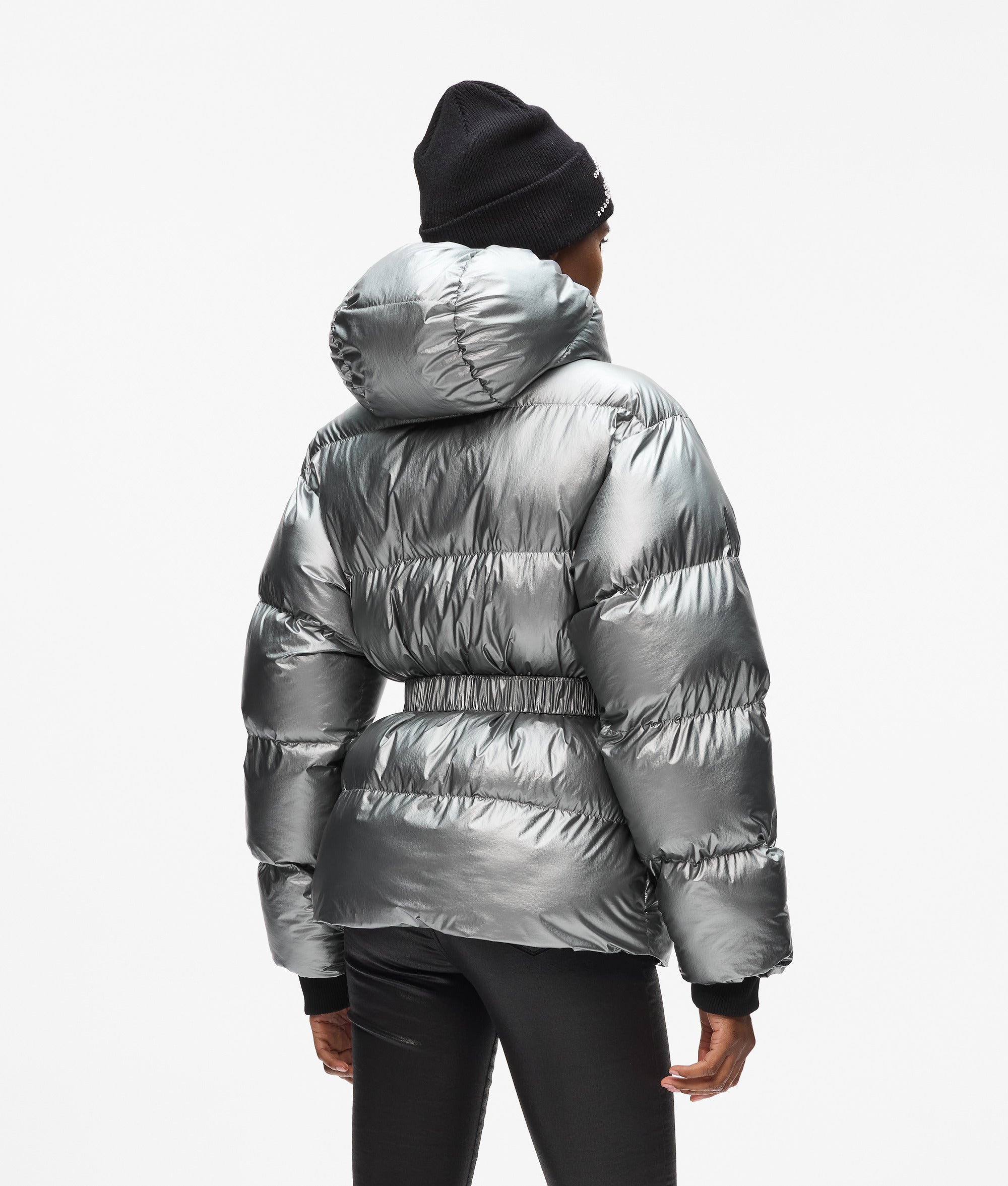 Metallic puffer jacket - Image 3