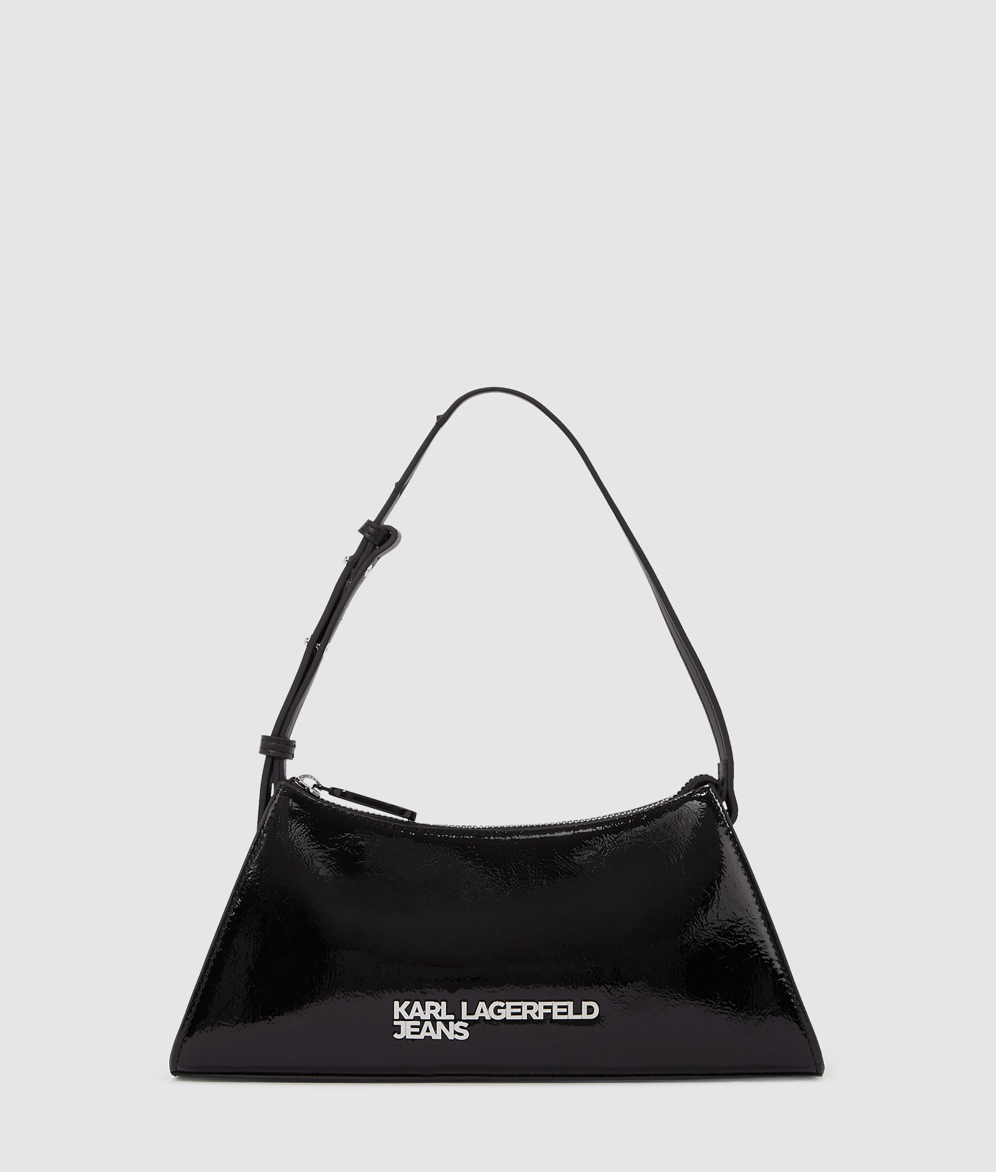 Logo geo shiny shoulder bag