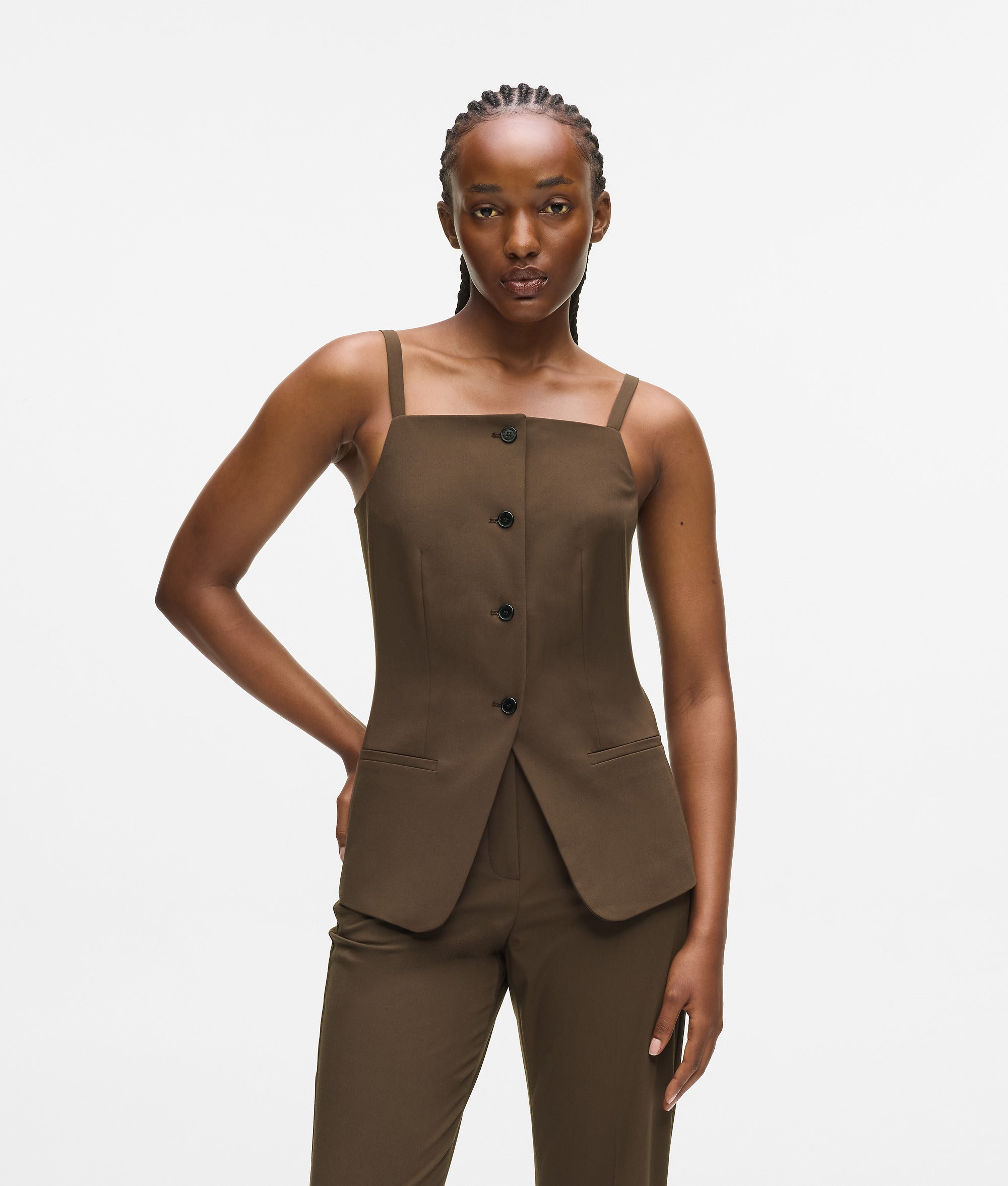 Square-neck waistcoat