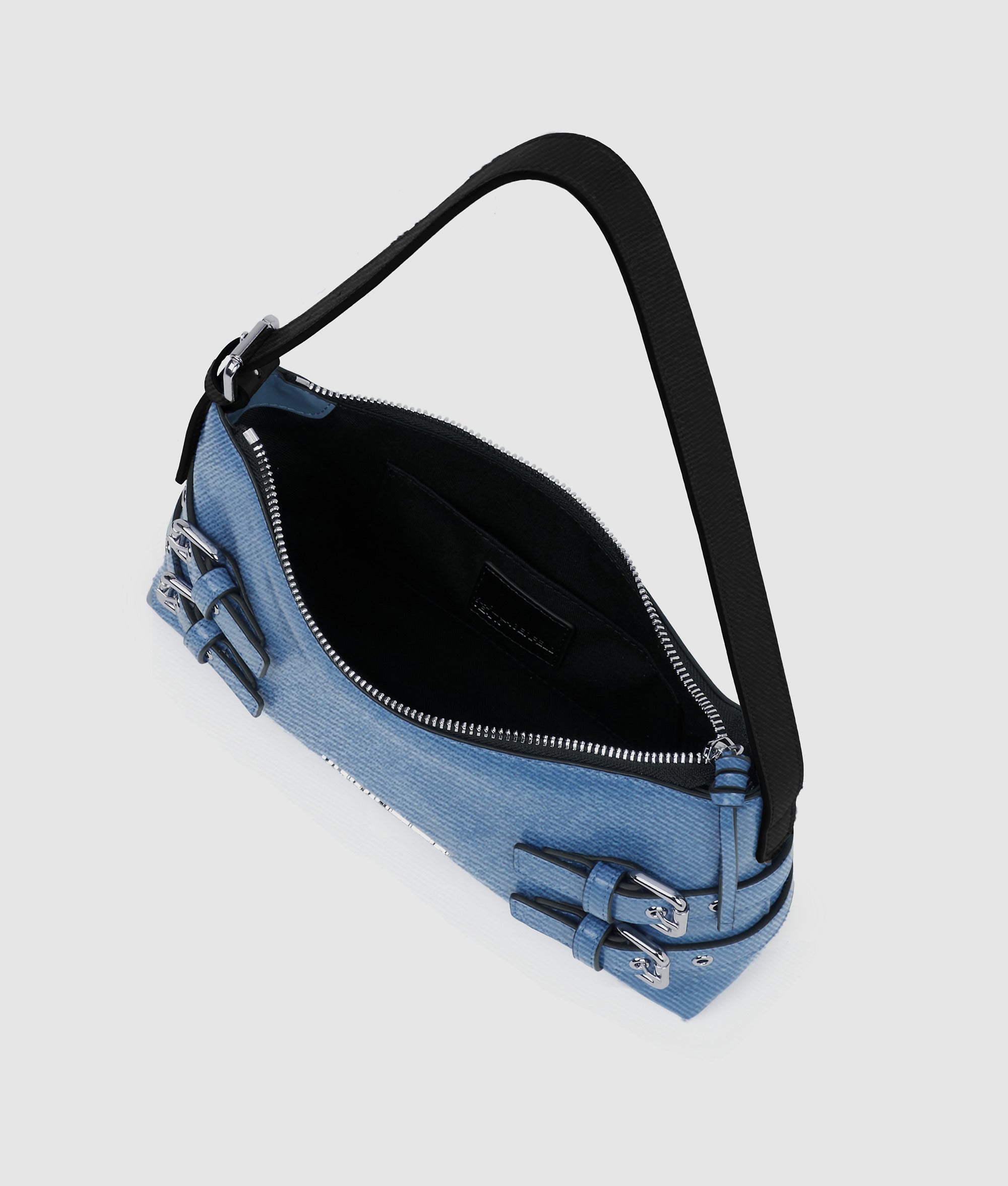 Denim buckle shoulder bag - Image 5