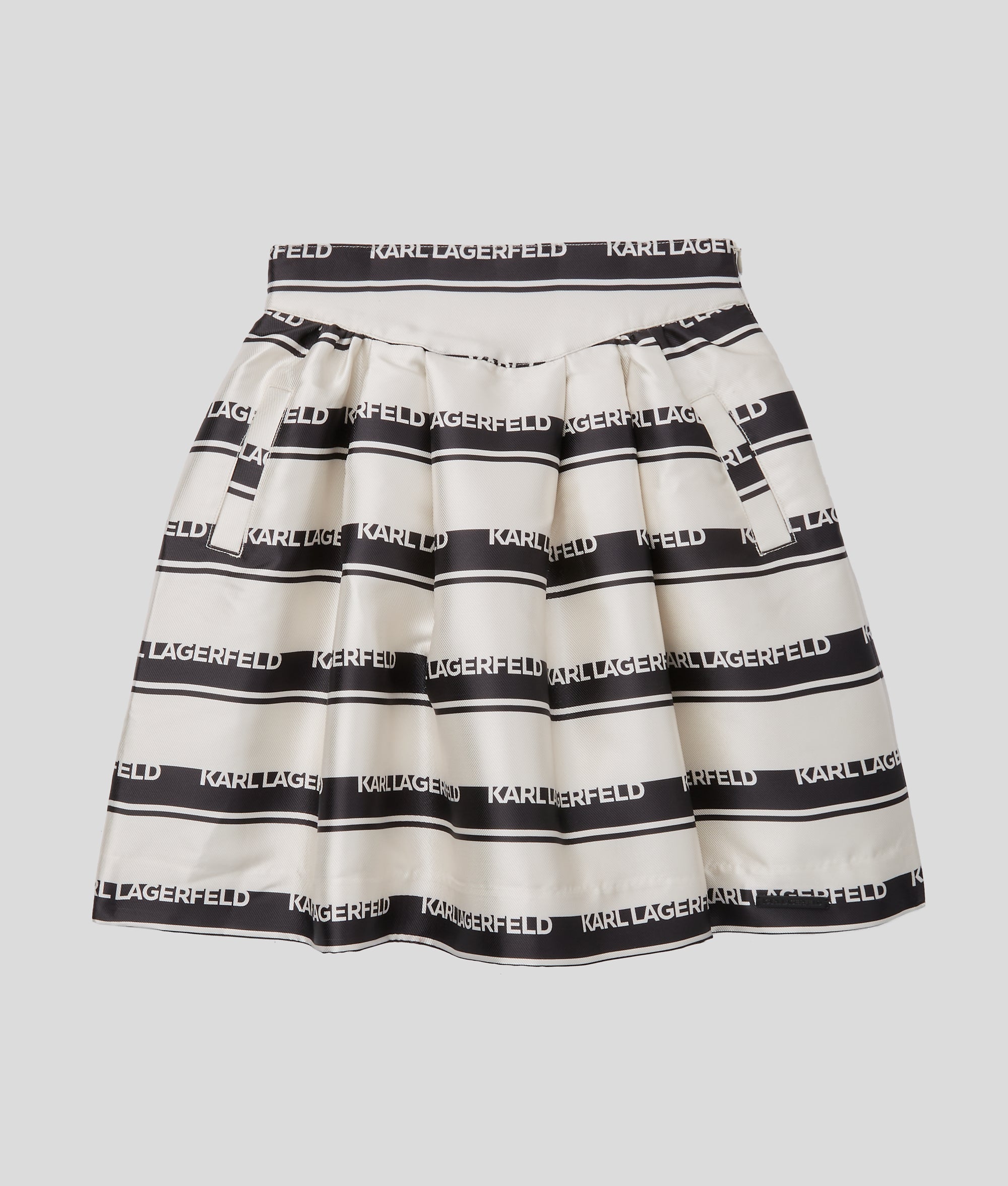 GIRLS STRIPED LOGO SKIRT