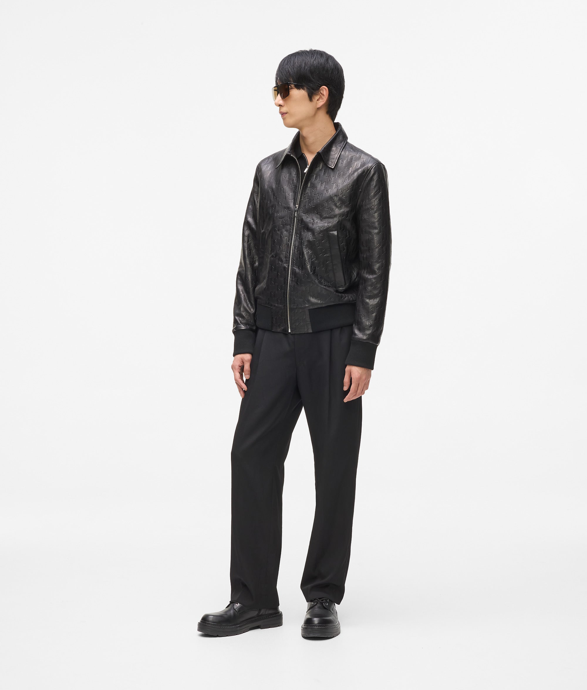 Leather blouson jacket - Image 4