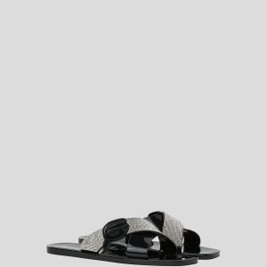 IKON NFT JELLY RHINESTONE SANDALS